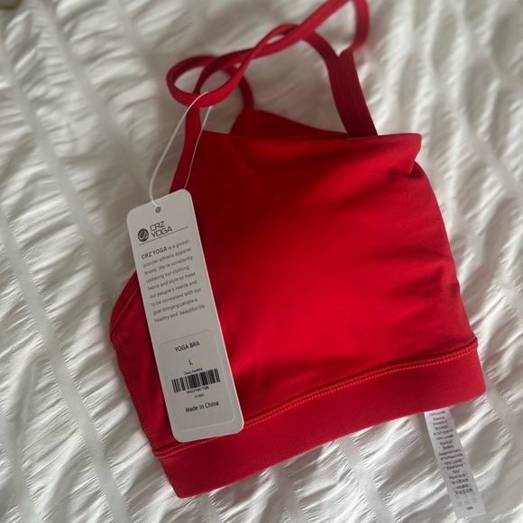 CRZ YOGA Other - CRZ Yoga Red Sports Bra NEW WITH TAGS